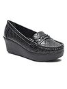 Flat n Heels Womens Black Loafer FnH GS-151-BK