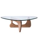 Couchtisch Esstisch Noguchi Walnut Coffee Table Solid Wood Base 19mm Glass Möbel