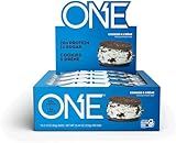 ONE Protein Bars, Cookies n' Creme, Gluten Free Protein Bars with 20g Protein and only 1g Sugar, Snacking for High in Protein Diets, 60g (12 Pack) [Packaging May Vary]