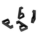 Cooling Legs Bracket Console Holder for PS4(Old Model) - 2 Sets Horizontal Heighten Support Feet Stand, Black (Black)