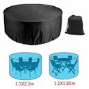 Large Round Waterproof Furniture Cover Outdoor Garden Patio Table Chair Set UK