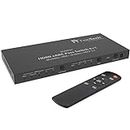FeinTech VAX04101A HDMI eARC Pass Switch 4x1 for 3 HDMI Sources, Soundbar and TV Projectors 4K HDR Dolby Atmos