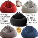 Sitzsack mit Füllung XXL Puff Relaxsessel Sitzkissen Bodenkissen Bean Bag ADCON