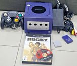 NINTENDO GAMECUBE PURPLE PAL CONSOLE WITH 2 GAMES