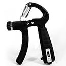 The Sports Lab Adjustable Grip Strengthener with Counter (5-60kg)- Grip Strength Trainer to Help Enhance Grip, Forearm, Wrist, and Finger Strength- Hand Gripper Strengthener- Gym Accessories for Men