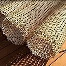 A.J Cane Store Cane Mesh Weaving Geometric Mat Roll for Furnishing Multicolor and Size (18 x 12, Natural Brown)