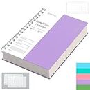 EMSHOI Notebook A5 Bullet Dotted Journal, 300 Pages/150 Sheets, 100gsm Dot Grid Paper, Waterproof Hardcover, Spiral Wirebound Notepad for Women Men Office School Work Writing, 14.5 x 21cm, Purple