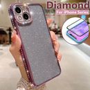 Custodia diamantata per iPhone 15 14 Pro Max 13 12 11 custodia telefono glitter antiurto