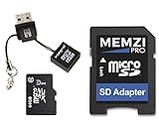 MEMZI Pro 64GB Class 10 90MB/s Micro SDXC Memory Card with SD Adapter and Micro USB Reader for Sony Xperia E Or M Series Cell Phones