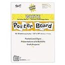Pacon Super Value Poster Board, 22"X28", White, 50 Sheets
