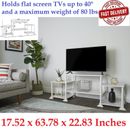 TV Stand Table Shelving Entertainment Center for TVs up to 40",White,USA