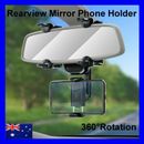 Phone Holder Rear-view Mirror Mount 360°Rotation For Car Truck Smartphone GPS