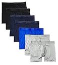Calvin Klein Men's Micro Stretch 7-Pack Boxer Brief, 2 Black, 2 Blue Shadow, 2 Medium Grey, 1 Cobalt Water, M