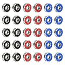 MENGON 30 Pcs Skateboard Bearings ABEC-9 Skating Scooter Bearing 608RS Metal Longboard Roller Bearings Precision Ball Bearing 8x22x7mm for Stunt Scooters Inline Skates (Black Blue Red)