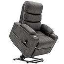 BTM Power Recliner with lift Recliner Chair for Elderly Recliner Chairs with Cup Holder Side Pockets and Adjustable Phone Stand for Living Room