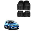 Kandid Black All Weather Rubber Floor Mats for Tata Nexon, Maruti Suzuki Swift, Maruti Suzuki WagonR and All Cars SUV & Truck for Maruti Suzuki Ignis (Set of 4)