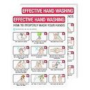 Hand Washing Poster Sign, How To Wash Your Hand Card, Hygiene and Sanitation Safety Poster | Great Use for Homes, Schools, Officers and Public Spaces, | 8.5 x 11 Inches | 5 per Pack (Laminated)