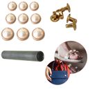 50 Stck. Perlennieten Halbkuppel Runde Messing Nieten für Lederhandwerk, Verzierung