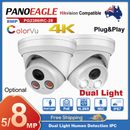 Hikvision Compatible 4K 8MP 5MP IP Camera Dual Light IR+ColorVu MIC Full Color