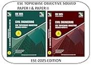 COMBO PACK : Civil Engineering ESE Topicwise Objective Solved Paper I & II | Latest edition - 2024-25