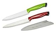 Ceramic Knife Set White Blade Two Piece Set 6 Inches Blade Size. Ceramic Knife Planer Modern Kitchen Fruit and Vegetable Knife Meat Cutting Knife. Cheese Knife.