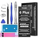 [4500mAh] Battery for iPhone 6 Plus, [2023 New Upgrade] Conqto Ultra-High Capacity 0 Cycle Replacement Battery for iPhone 6 Plus Models, A1522, A1524, A1593 with Full Set Repair Tool Kits