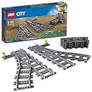 LEGO 60238 City Trains Switch Tracks 6 Pieces, Toy Train Track Extension Pack, Accessory Set