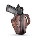 1791 Gunleather 1911 Holster, Right Hand OWB Leather Gun Holster for Belts fits All 1911 Models with 4" and 5" Barrels (Vintage)