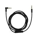 kwmobile Headphone Cable for Beats Studio 3 / Solo 3 / Solo2 / Studio 2 / Studio 1 / Mixr - 140cm Replacement Cord with Microphone + Volume Control - Black