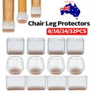 8/16/24/32 Pcs Silicone Table Caps Chair Leg Cover Feet Pads Floor Protectors