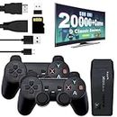 Wireless Retro Game Console - Retro Play Game Stick,Nostalgia Stick Game,9 Classic Emulators,4K HDMI Output,Plug and Play Video Game Stick Built in 20000+ Games with 2.4G Wireless Controllers(64G)