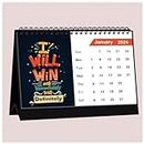 Jhingalala Calendars | Motivational Quotes Printed Table 2024 Calendar With Planner For Home and Office | 12 Month Table Planner With New Year Calendar | Size 20 x 14 Cm, Wiro Binding