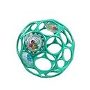 Bright Starts Oball Rattle Easy Grasp Toy, Ages Newborn +, Teal, 4 Inch