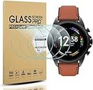 Diruite 4-Pack Screen Protector Compatible with Fossil Men's Gen 6 Screen Protector Tempered Glass for Fossil Men's Gen 6 Smart Watch [2.5D 9H Hardness][Anti-Scratch][No-Bubble-Free]