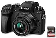 Panasonic LUMIX G7 16.00 MP 4K Mirrorless Interchangeable Lens Camera Kit with 14-42 mm Lens (Black) with 3X Optical Zoom & SanDisk Extreme Pro SD UHS I 128GB Card for 4K Video