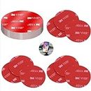 10 Pcs Round Double Sided Tape Heavy Duty, 3M VHB Mounting Tape Pad Sticker Strong Adhesive Clear Gel Tape Waterproof Foam Tape for Home Office Industrial Classroom DIY Craft Carpet Car use