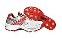KD Balls Cricket Sport Shoes Professional Lightweight Convertible Full and Half Spikes Bowling Training(Red,UK 11)