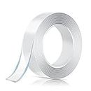 Alexvyan Multipurpose Double Side Tape For Wall, 5 meter Self Adhesive Heavy Duty Washable Strong Sticky Wall Tape Strips, Transparent (Pack Of 1)