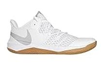 Nike Unisex-Adult Zoom Hyperspeed Court White/Metallic Silver - Gum Sneaker - 11 UK(DJ4476-100)