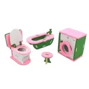 Holzpuppen Haus möbel Mini Möbel Spielzeug Badezimmer Dekoration Miniatur Kinder