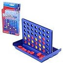 Travel Sized Classic 4 in a Row Game, 42 Counters, Mini Size Board Game for Kids, Match Four in a Line, Ideal Travelling Companion for Family Fun, Kids and Adults Will Love This Pocket Sized Game