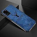 REALCASE Samsung S20 Ultra Back Cover Case | Deer Fabric 3D Full Protective Side Grip Bumper | Shock Proof Case Back Cover Samsung Galaxy S20 Ultra (D-Blue)