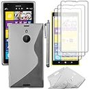ebestStar - compatible with Nokia Lumia 1520 Case Ultra Thin S-line Cover, Soft Flexible Premium Silicone Gel, Shock proof + Stylus +3 Films, Transparent [Lumia 1520: 162.8 x 85.4 x 8.7mm, 6.0'']