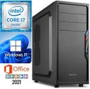 Windows 11 Business PC Intel i7 4x 4,00GHz 32GB RAM 1TB SSD Computer Office 2021