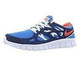 Nike mens Free Run 2 Shoes, Light Photo Blue/Orange, 9.5