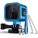 Nechkitter Aluminum Frame Housing Case for GoPro Hero 5 Session / 4 Session/Hero Session, CNC Aluminum Alloy Solid Protective Case with Wrench –Blue