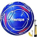 FANTECIA Soccer Ball Taille 5 pour Ballon d’entraînement Officiel Masculin et féminin pour Enfants et Jeunes et Adulte Ballon de Match de Football avec Pompe