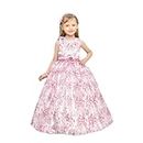 Little by Little Girls' Gown with Comfort Fit - Perfect for Formal Events and Special Occasions (White/Pink, 20)