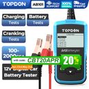 TOPDON AB101 Battery Tester 100-2000 CCA Automotive Alternator Analyzer for SUV