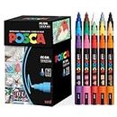 15 Posca Paint Markers, 5M Medium Posca Markers Set with Reversible Tips of Acrylic Paint Pens | Posca Pens for Art Supplies, Fabric Paint, Fabric Markers, Paint Pen, Art Markers